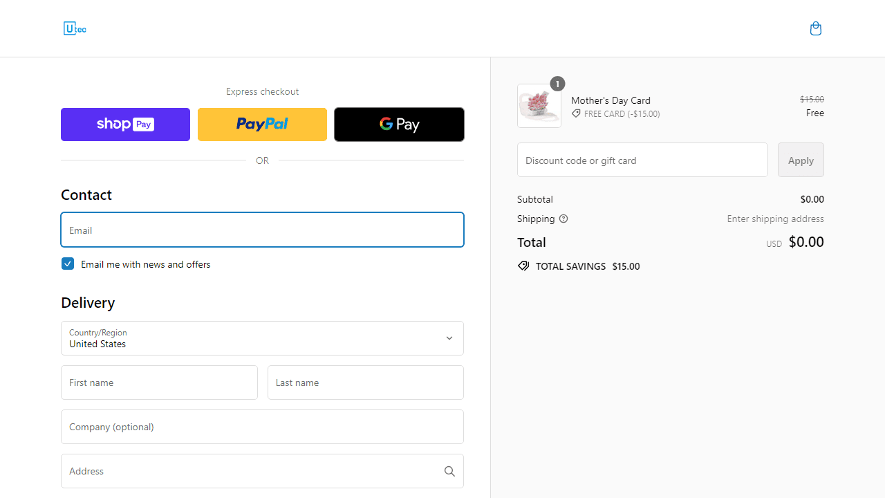 How to apply U Tec coupon code